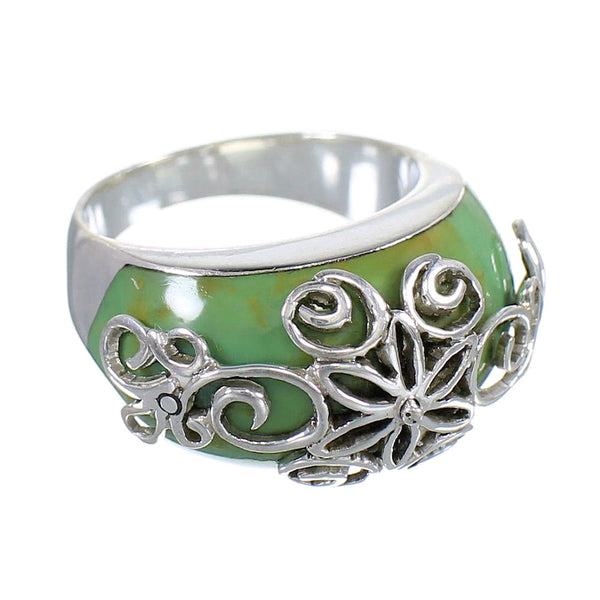 Southwest Sterling Silver Turquoise Ring Size 7 RX81194